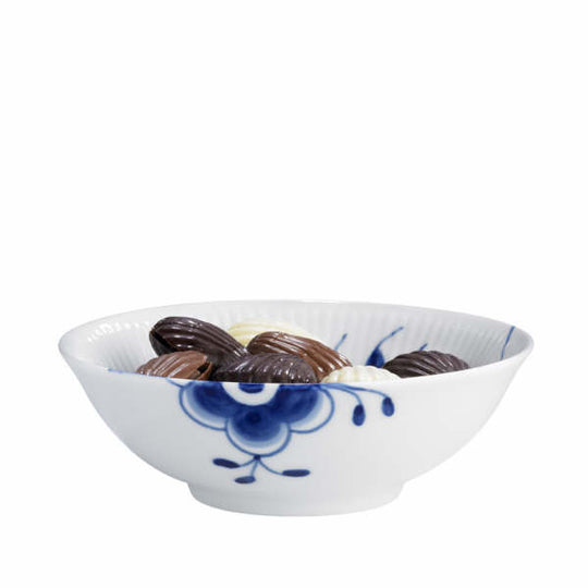 Royal Copenhagen Blå Mega Riflet skål 35 cl