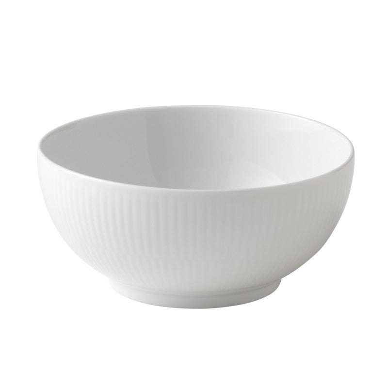 Royal Copenhagen hvid riflet skål 73 cl