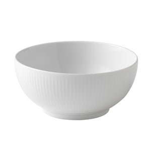 Royal Copenhagen hvid riflet skål 73 cl