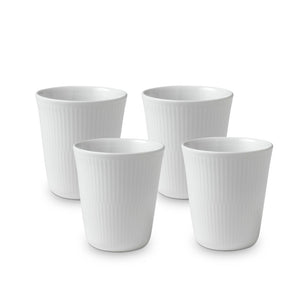Royal Copenhagen Hvid Riflet termokrus 29 cl. 4 stk