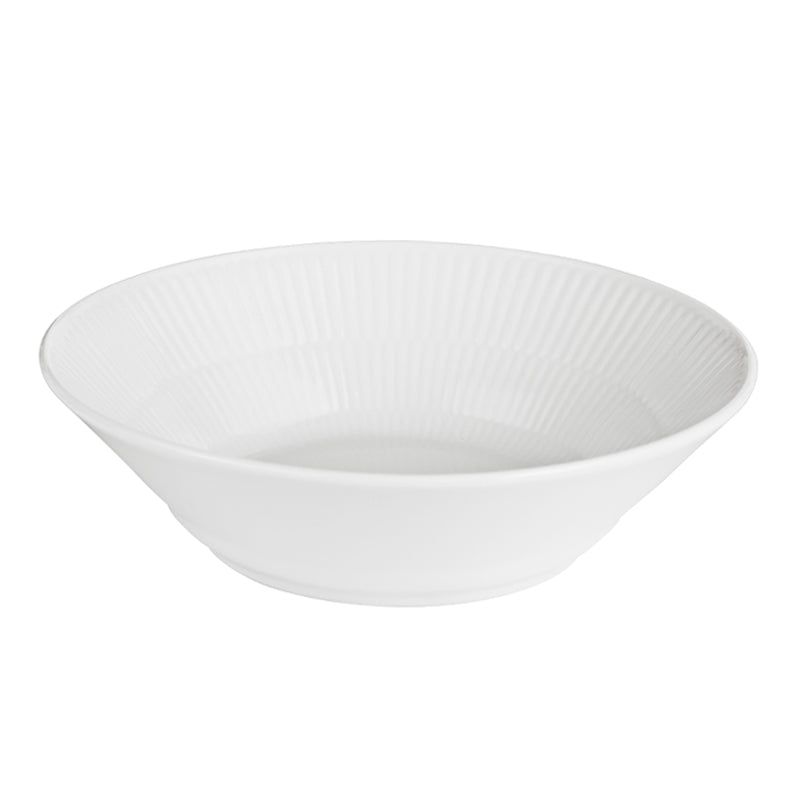 Royal Copenhagen Hvid Riflet dyb tallerken 17 cm