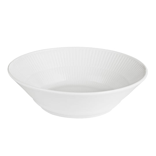 Royal Copenhagen Hvid Riflet dyb tallerken 17 cm