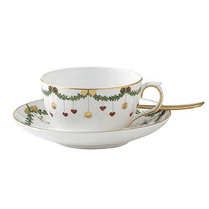 Royal Copenhagen Stjerne Riflet Jul kop m. underkop