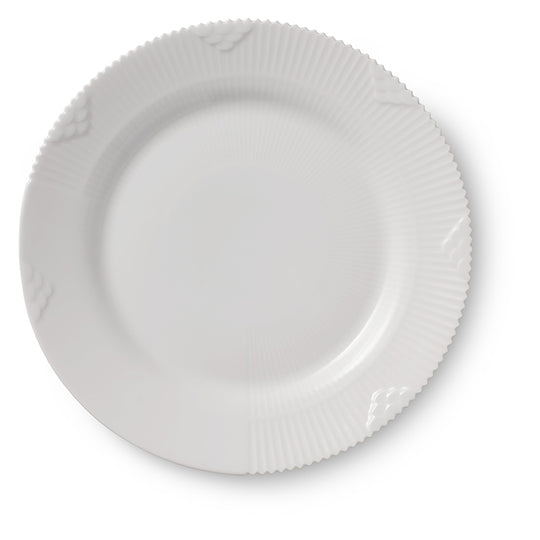 Royal Copenhagen Hvid Elements tallerken 19 cm