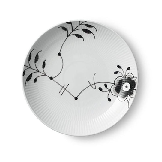 Royal Copenhagen Sort Mega Riflet moderne tallerken - 20 cm