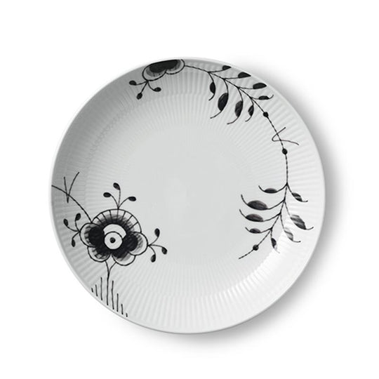 Royal Copenhagen Sort Mega Riflet moderne tallerken - 25 cm