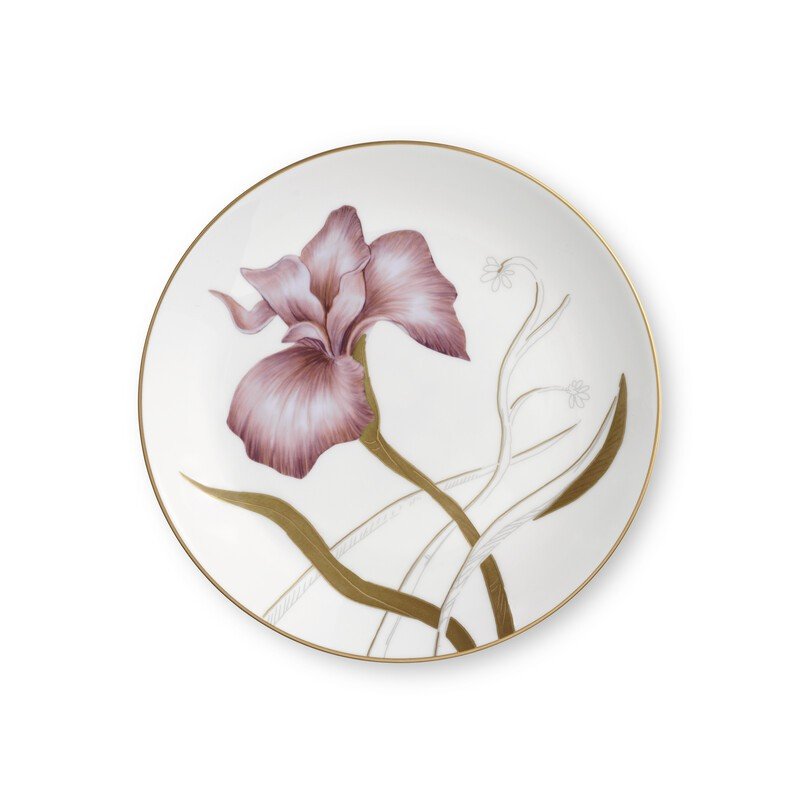 Royal Copenhagen Flora Tallerken, Iris 19 cm