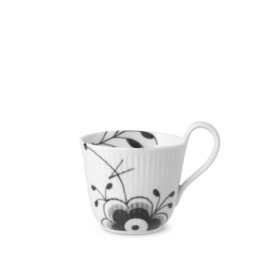 Royal Copenhagen Sort Mega Riflet Højhankskop 25 cl