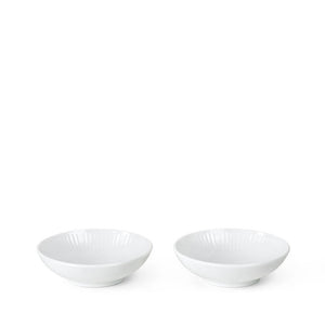 Royal Copenhagen Hvid Riflet Skål 2 stk. 9 cl