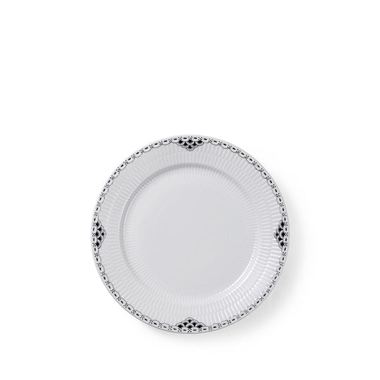 Royal Copenhagen Sort Riflet Blonde tallerken 19 cm