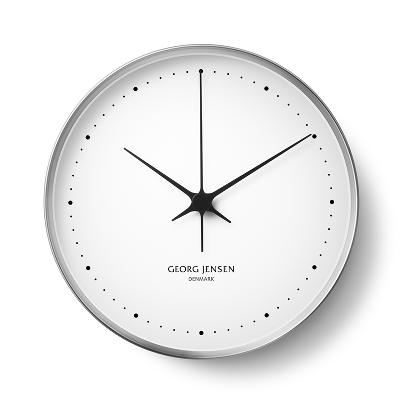 Georg Jensen Henning Koppel vægur - stål/hvid - 30 cm