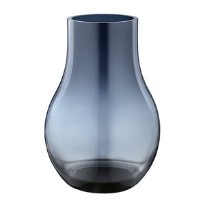 Georg Jensen Cafu vase i glas - mørk blå - Ø14,8 cm