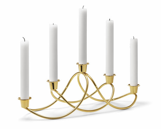 Georg Jensen Harmony Lysestage - Forgyldt