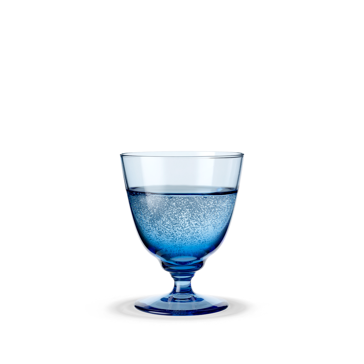 Holmegaard Flow vandglas på fod 35 cl blå