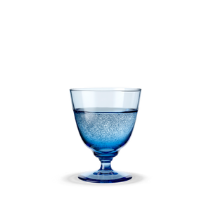 Holmegaard Flow vandglas på fod 35 cl blå