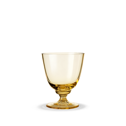 Holmegaard Flow vandglas på fod 35 cl amber