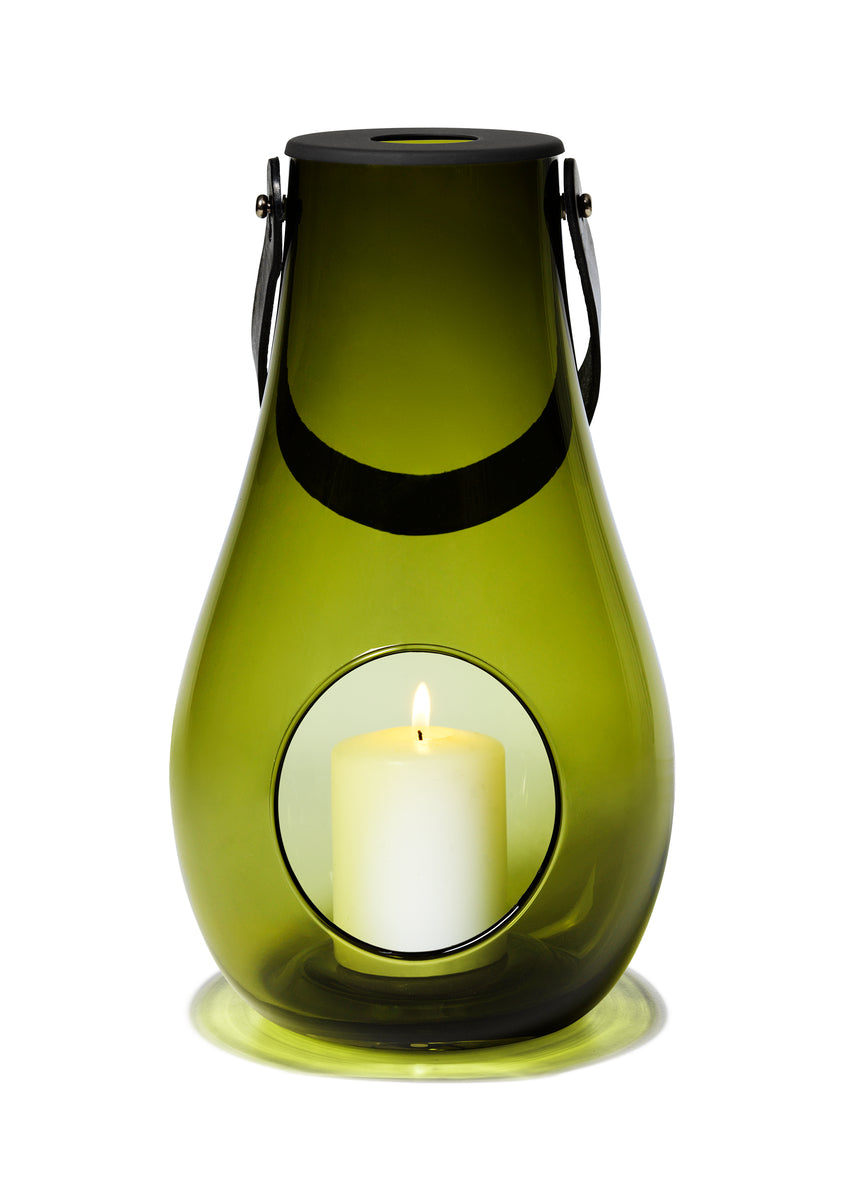 Holmegaard Design With Light lanterne 29 cm olivengrøn