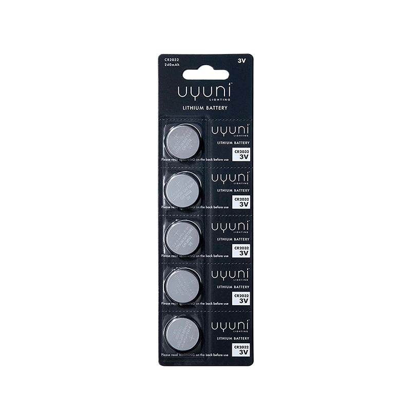 Uyuni Lithium Metal Batterier CR2032, 3V, 240MAH 5-pak