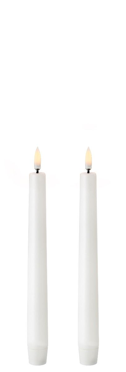 UYUNI LED KRONELYS, 2 STK i pakke. NORDIC WHITE H:20,5 CM.