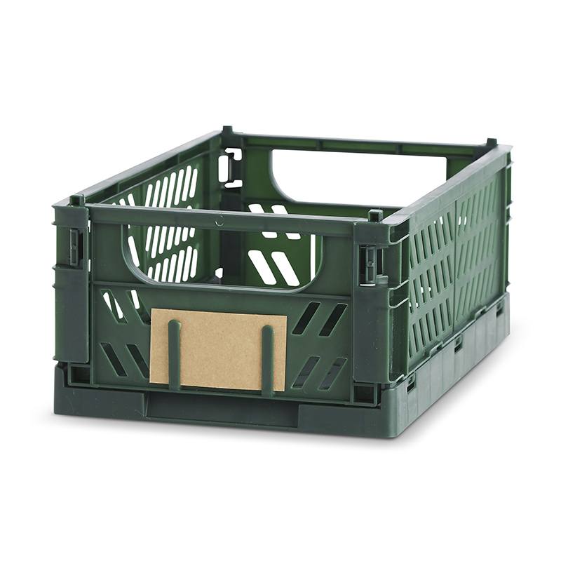 Foldbar kasse ocean plast mørkegrøn 25x16,5x10 cm