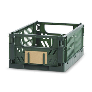 Foldbar kasse ocean plast mørkegrøn 25x16,5x10 cm