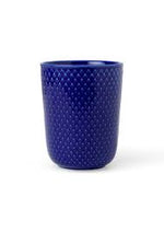 Lyngby Porcelæn Rhombe krus 33 cl mørkeblå