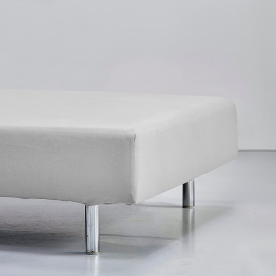 Night & Day boxlagen hvid satin, 90x200x30