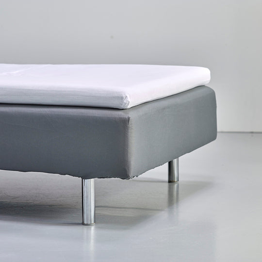 Night & Day kuvertlagen Satin Hvid - 90x200