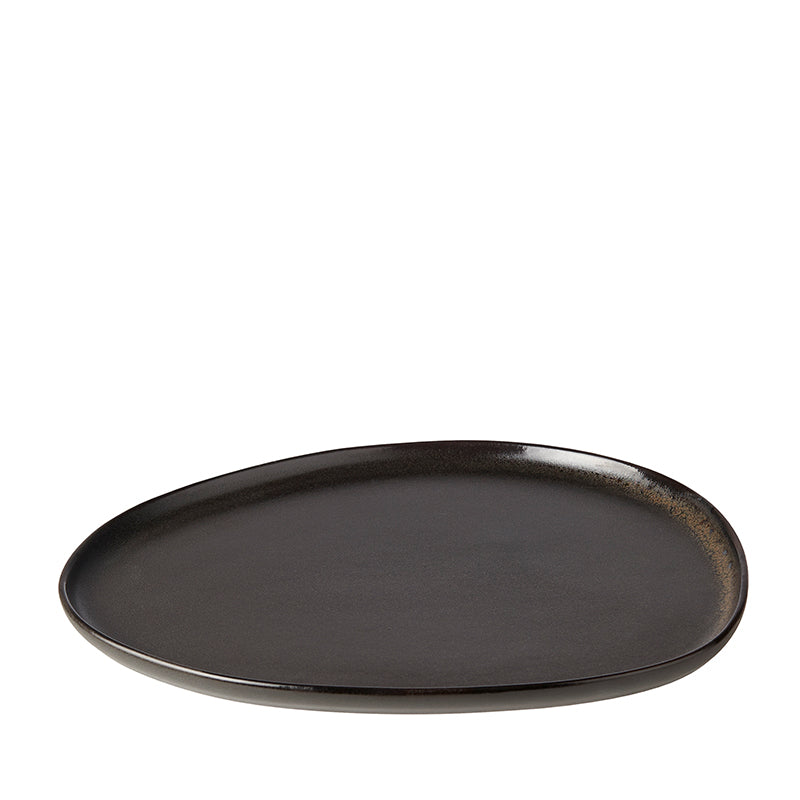 Aida Raw Organic Middagstallerken - Titanium Black - 29x25 cm
