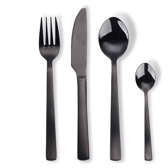 RAW Bestik 16 dele Sort belægning