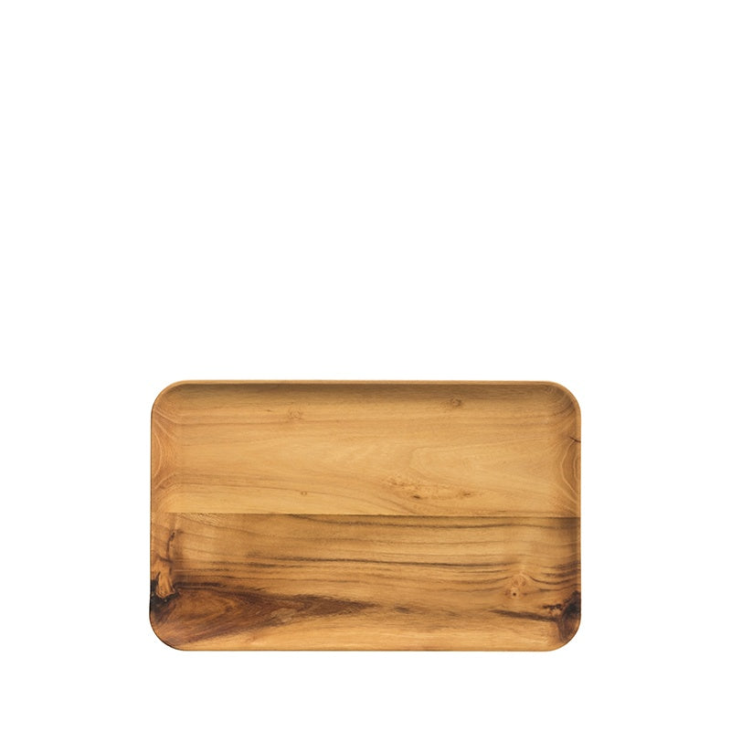Aida RAW rektangulær tallerken - Teak - 31,7x20,2 cm