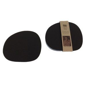 RAW glasbrikker 6 stk sort. læder.