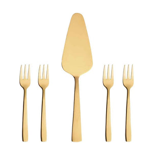Aida RAW kagesæt - guld - 5 dele