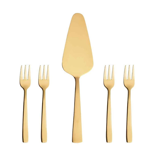 Aida RAW kagesæt - guld - 5 dele