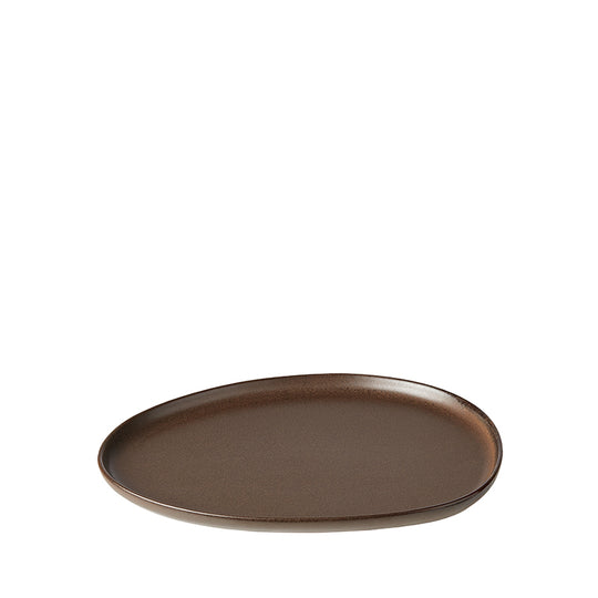 Aida Raw Organic Frokosttallerken - Metallic Brown - 24x21 cm