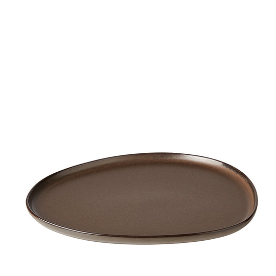 Aida Raw Organic Middagstallerken - Metallic Brown - 29x25 cm