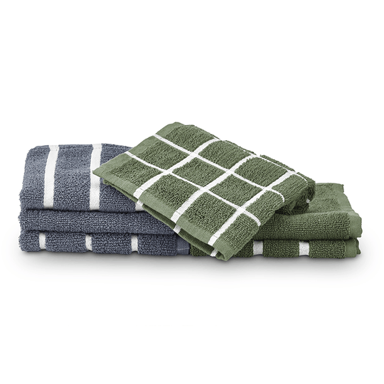 Bastian Tekstiler Terry karklud - Blågrøn - 3 stk