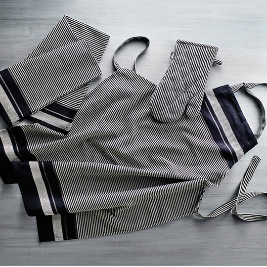 Bastian Jumbo Tekstilsæt - Sort/Natur - 3 dele