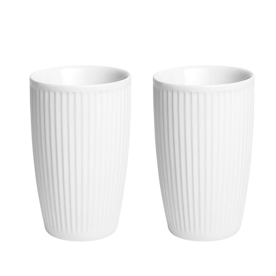 Pillivuyt Plissé termokrus 2 stk. hvid 35 cl