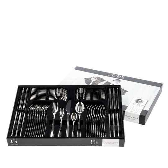 Gense Steel Line bestik 60 dele blank stål