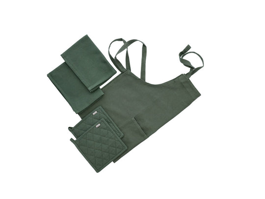 Bastian Tekstiler tekstilsæt - Olivengrøn - 5 dele