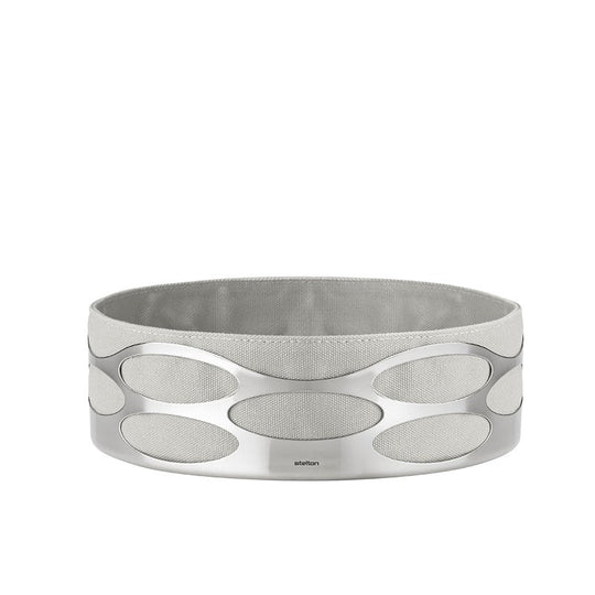 Stelton embrace brødkurv Ø 23 cm med grå stofpose
