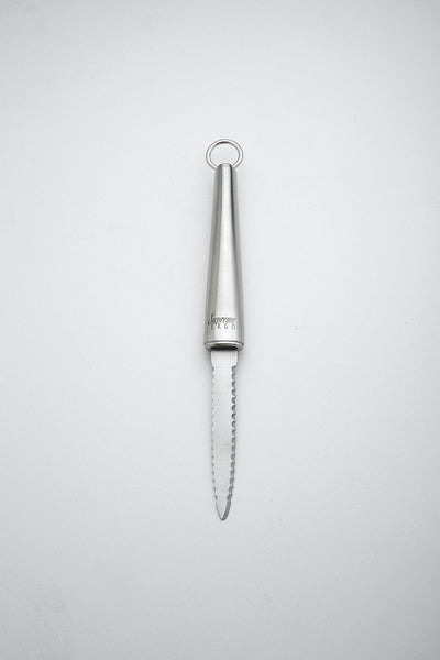 Grapefrugtkniv i stål med ergonomisk håndtag