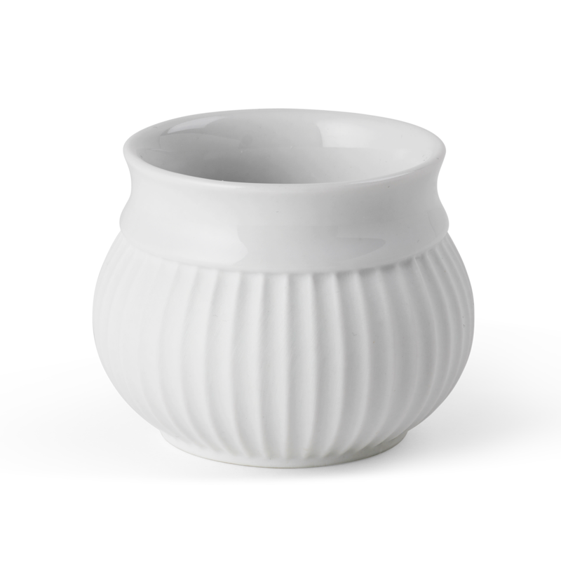 Lyngby Porcelæn curve fyrfadsstage 6,5cm hvid