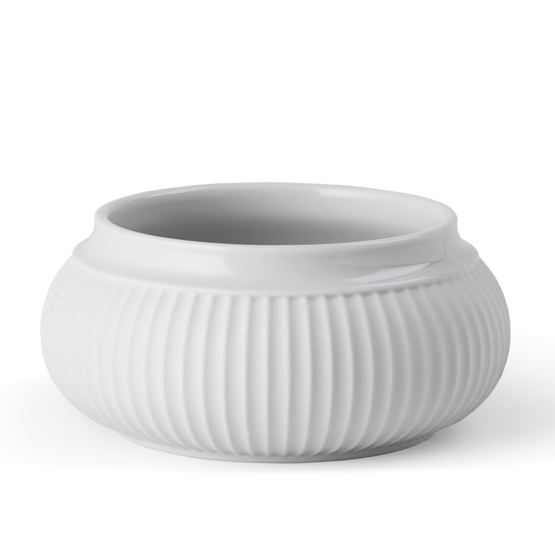 Lyngby Porcelæn curve bloklysestage 11 cm hvid