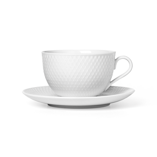 Lyngby Porcelæn Rhombe tekop og underkop 39 cl