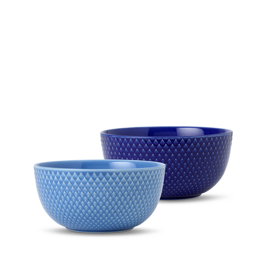 Lyngby Porcelæn Rhombe Color Skål Blå 13 Cm