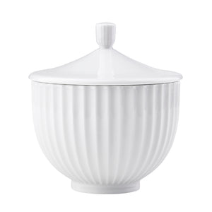 Lyngby Porcelæn bonbonniere hvid 14 cm