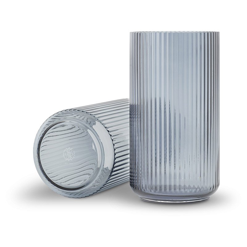 Lyngby Porcelæn vase 38 cm glas blå