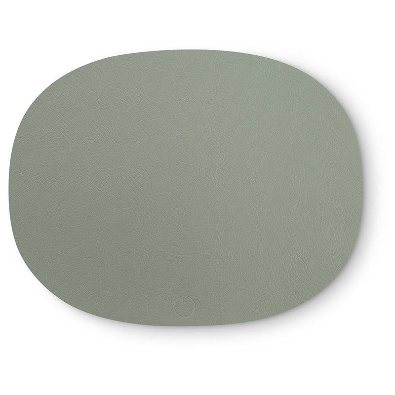 Noort oval dækkeserviet støvgrøn